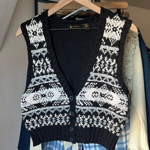Vintage Hand Knit Fair Isle Vest